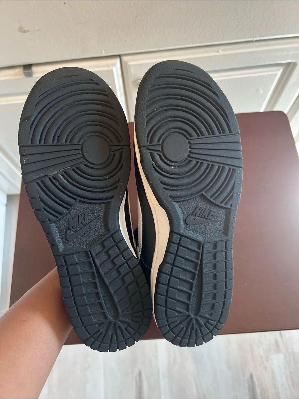 Nike Dunk Low Black Panda 2.0 Black/White Leather Sneakers DV0831-002 Size 7.5